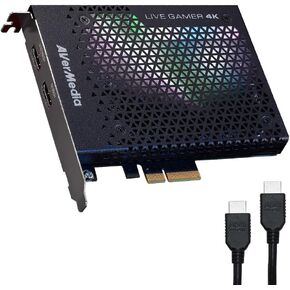AVerMedia GC573 Live Gamer 4K، بطاقة التقاط داخلية، بث وتسجيل 4K60 HDR10 مع زمن وصول منخفض للغاية على PS5، PS4 Pro، Xbox Series X/S، Xbox One X، في OBS، Twitch، YouTube in Kuwait