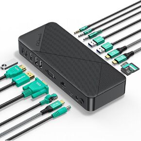 GiGimundo 20 in 1 USB C Laptop Docking Station Triple Monitor for Laptop in Kuwait
