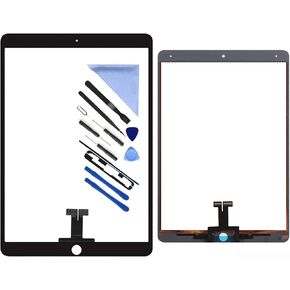 استبدال محول الأرقام لشاشة اللمس لجهاز iPad Air 3 الجيل الثالث 2019 10.5 بوصة A2152 A2153 A2154 A2123 (ليس LCD) مع لاصق + أدوات (White02) in Kuwait
