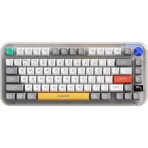 AUSDOM K75pro Wireless Gaming Creamy Keyboard, Tri-Mode BT/2.4G/USB-C Computer Keyboard, RGB Backlit Media Knob Creamy Keyboard (Mixed Color) in Kuwait