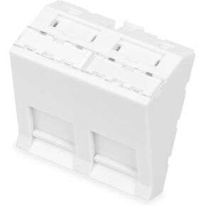 Digitus front panel for DN-93802-5-SH – 2 ports – 45 x 45 mm – angled – label field – for Keystone and multimedia modules – pure white in Kuwait