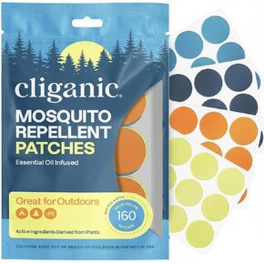 Cliganic Mosquito Repellent Stickers for Kids & Adults, Bug Patches, 80 Pk in Saudi Arabia