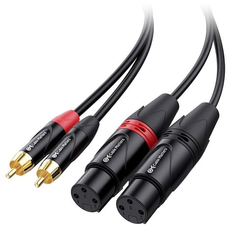 Cable Matters Dual XLR to RCA Cable, Dual Female XLR to RCA, 6ft in Kuwait