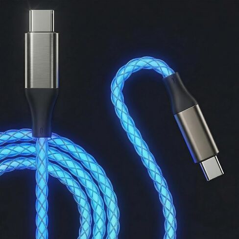 USB C to USB C Cable,C to C Cable Fast Charging Light up USBC to USBC Cable in Kuwait