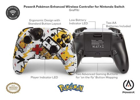 PowerA Enhanced Wireless Controller for Nintendo Switch - Pokemon Graffiti - Nintendo Switch in Kuwait