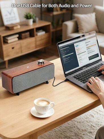 سماعات الكمبيوتر OR O R O W، مكبرات صوت الكمبيوتر بقدرة 10 وات مع بلوتوث، صوت ستيريو وصوت جهير محسن، مكبرات صوت للكمبيوتر المحمول USB، شريط صوت للكمبيوتر الشخصي والهاتف وماك (S207) (بني) in Kuwait