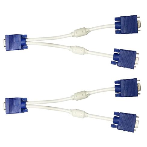 BESPORTBLE Vga Video Cable 2pcs Male to Dual Female Adapter for Monitor in Kuwait