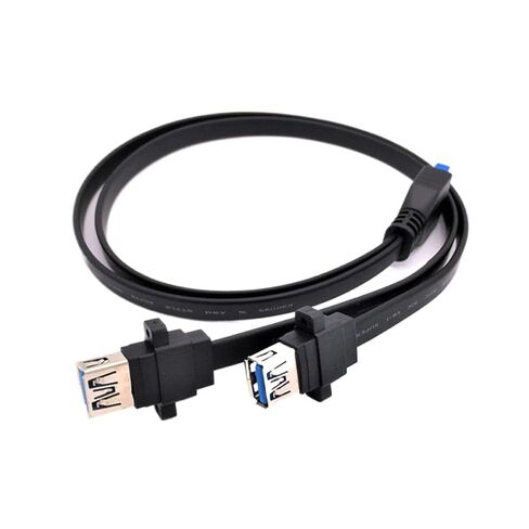 Hoping Dual USB 3.0 Female to 20 Pin Header Adapter 30/50cm(1PCS; 50cm) in Saudi Arabia