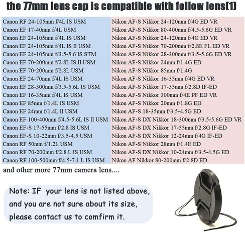 Center Pinched R5 R6 Lens Cap for Canon RF 24-105 mm f/4L and RF 24-105mm f/4-7.1 Lens for Canon EOS R5 R6 EOS R RP Digital Camera, Fire Rock Snap-On 67mm+77mm Camera Lens Cap-1+1Packs in Kuwait