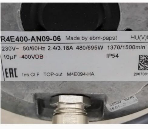 R4E400-AN09-06 230V 2.4/3.18A 480/695W 1370/1500RPM Cooling Fan 400mm in Kuwait