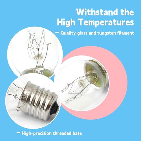 4Pcs 5304440031 Microwave Light Bulb Compatible with Frigidaire Microwave Ovens FMV156D CFMV156F PLBMV188H CGBM185K CGMV173K CPBM189K FGBM185K E17 T7 25W 110-130V Bulbs Replace 3B70067E in Saudi Arabia