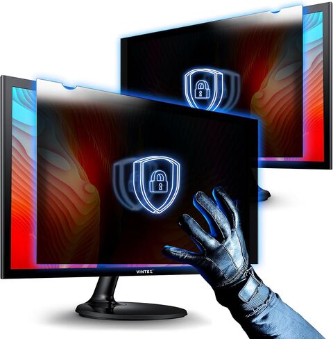 [2 Pack] 24 Inch 16:9 & [2 Pack] 23 Inch 16:9 Privacy Screen for Computer Monitor and Laptop - Anti Glare Protector Film Blue Light Filter Eye Protection - Computer Screen Privacy Shield in Kuwait