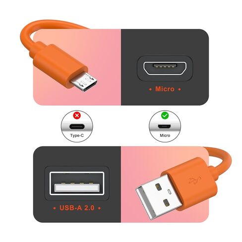 Meliya Charging Cable for Ring Doorbell (2020 Release) 2/3/3 Plus/4, Video Doorbell Pro/Plus, Micro USB Charging Cord Wire Power Door Bell 2nd Gen Replacement 3.3ft (Orange) in Kuwait