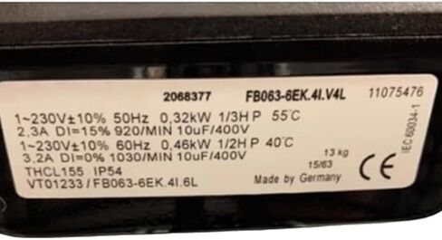 FB063-6EK.4I.V4L 230V 2.3/3.2A 0.32/0.46W 920/1030RPM Cooling Fan 630mm in Kuwait