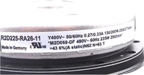 R2D225-RA26-11 400V 0.27/0.33A 150/200W 2530/2700RPM Cooling Fan 225mm in Kuwait