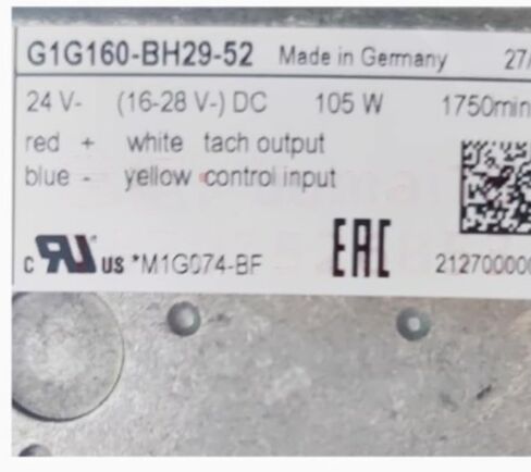 G1G160-BH29-52 24V 5.8A 105W 1750RPM Cooling Fan 160mm in Kuwait