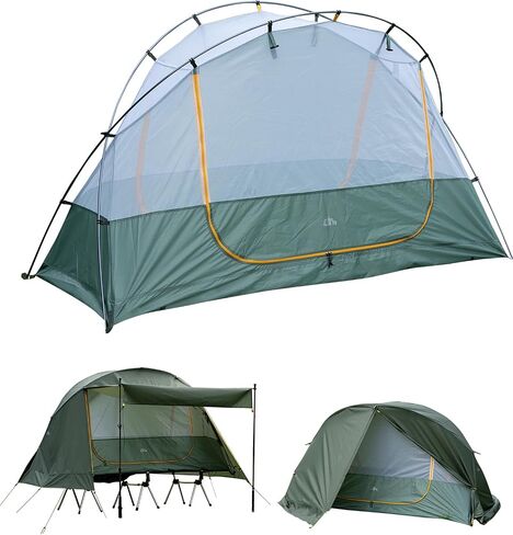 iClimb Ultralight 4 Season Solo Tent Waterproof with Snow Skirt Rainfly, Ground/Off The Ground Tent for Backpacking Camping Hiking Trekking Mountaineering in Saudi Arabia