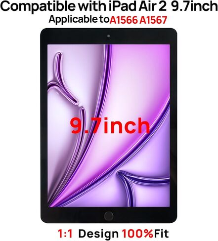 Screen Replacement Digitizer for iPad Air 2 2nd Generation, Touch Glass Compatible with iPad Air 2 A1566 A1567 9.7", Tool Set in Kuwait