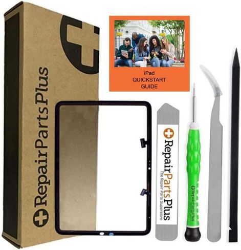 RepairPartsPlus لجهاز iPad الجيل العاشر والحادي عشر (A16) | طقم استبدال الشاشة المتميز - محول رقمي يعمل باللمس الزجاجي (iPad 10/11 (A16) (A2696-A2757-A2777 | A3354-A3355) + أدوات/لاصق/دليل/أجزاء صغيرة in Kuwait