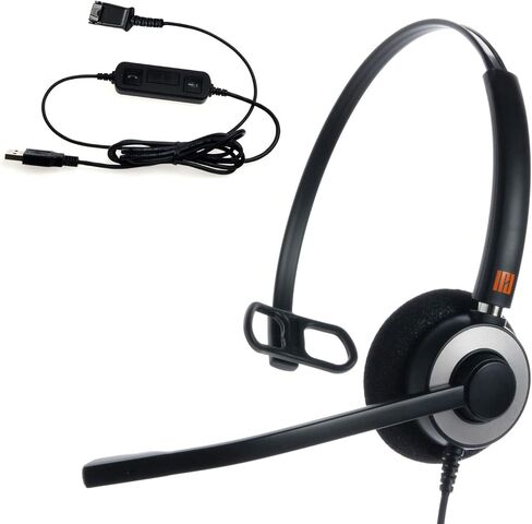 IPD IPH-165 USB Headset with Noise Cancelling Microphone for Office and Call cengter- Compatible with Skype, Microsoft Teams, Cisco Jabber, Avaya One-X and Other Soft Phones in Kuwait