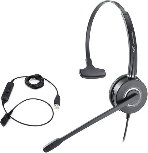 Plantronic QD Headset & USB Adapter Cable Kit with Volume Control and Microphone/Speaker Mute for PC in Saudi Arabia