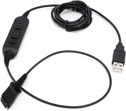 Plantronic QD Headset & USB Adapter Cable Kit with Volume Control and Microphone/Speaker Mute for PC in Saudi Arabia