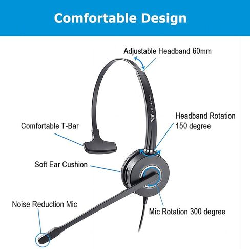 Plantronic QD Headset & USB Adapter Cable Kit with Volume Control and Microphone/Speaker Mute for PC in Saudi Arabia