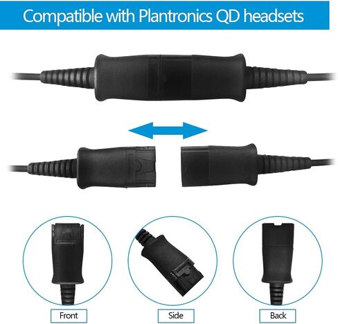 Plantronic QD Headset & USB Adapter Cable Kit with Volume Control and Microphone/Speaker Mute for PC in Saudi Arabia