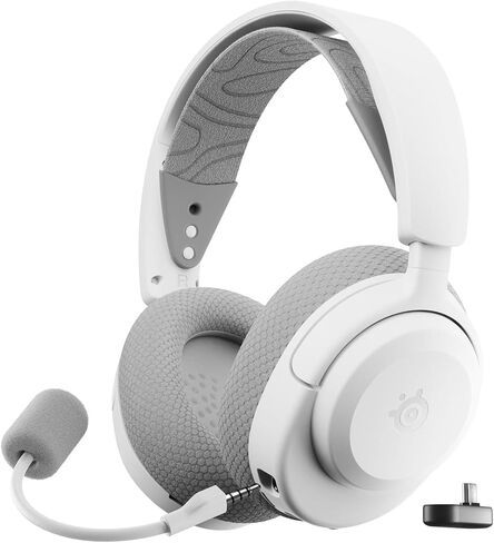 SteelSeries Arctis Nova 3X Wireless Multi-Platform Gaming Headset — Mobile App Control — 40 HR Battery — Neodymium Magnetic Drivers — 2.4GHz/Bluetooth — Xbox, PS, PC, Switch, Mobile — White (RENEWED) in Kuwait