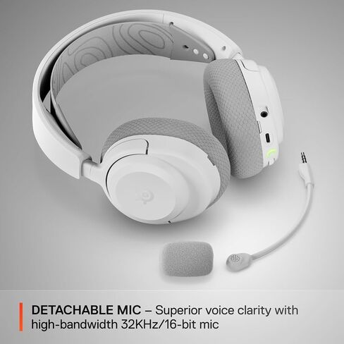 SteelSeries Arctis Nova 3X Wireless Multi-Platform Gaming Headset — Mobile App Control — 40 HR Battery — Neodymium Magnetic Drivers — 2.4GHz/Bluetooth — Xbox, PS, PC, Switch, Mobile — White (RENEWED) in Kuwait