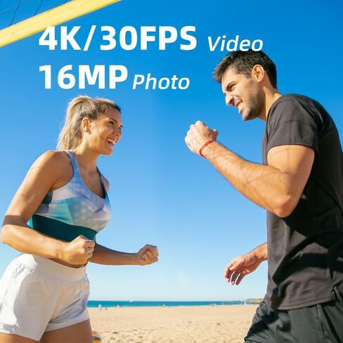 كاميرا أكشن بدقة 4K مع شاشتين وWiFi وEIS وحقيبة مقاومة للماء in Kuwait