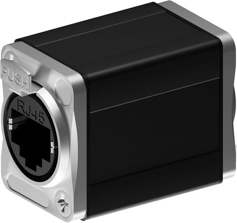 Black Tactical Ethernet Coupler—Connector for CAT5/CAT6 RJ45 Ethernet Cables in Saudi Arabia