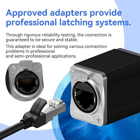 Black Tactical Ethernet Coupler—Connector for CAT5/CAT6 RJ45 Ethernet Cables in Saudi Arabia