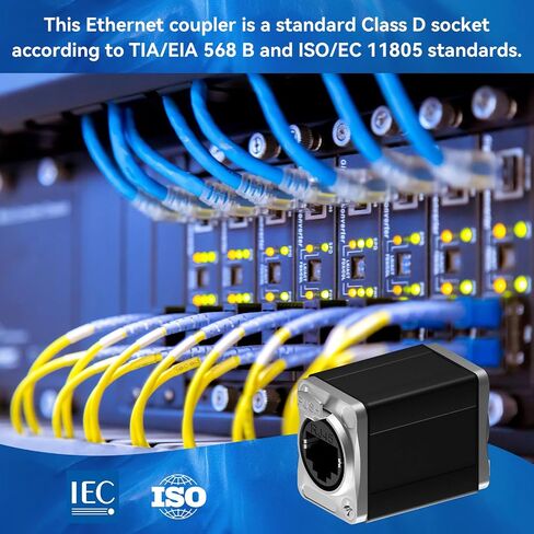 Black Tactical Ethernet Coupler—Connector for CAT5/CAT6 RJ45 Ethernet Cables in Saudi Arabia