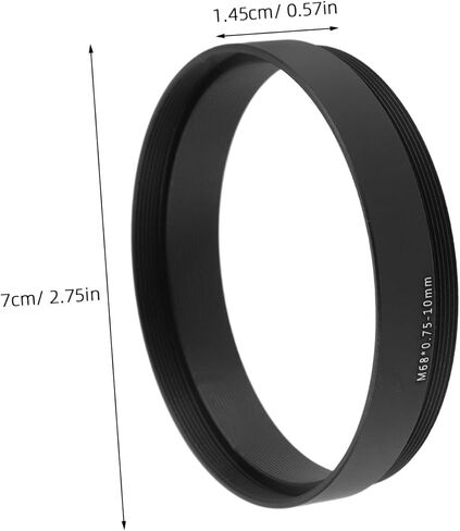 SHINEOFI Telescope Focal Adapter 10mm M68x0.75 Aluminum Alloy Astronomy Camera Adapter with Robust Construction and Versatile Compatibility for Astrophotography in Kuwait
