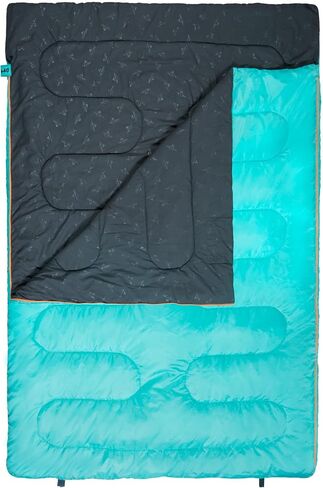 Teton Mammoth Queen Size Double Sleeping Bag- A Warm Bag The Whole Family can Enjoy – Great for Camping, Hunting and Base Camp. Stuff Sack Included, 40F Teal in Kuwait