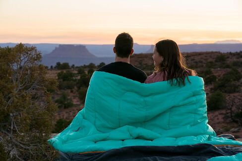 Teton Mammoth Queen Size Double Sleeping Bag- A Warm Bag The Whole Family can Enjoy – Great for Camping, Hunting and Base Camp. Stuff Sack Included, 40F Teal in Kuwait