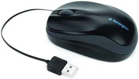 Kensington Retractable Mobile Mouse-Retractable Mobile Mouse, 2-1/2"x4 x1-1/2, Black in Kuwait