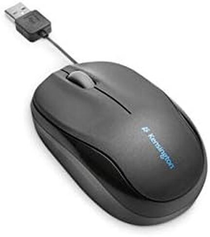 Kensington Retractable Mobile Mouse-Retractable Mobile Mouse, 2-1/2"x4 x1-1/2, Black in Kuwait