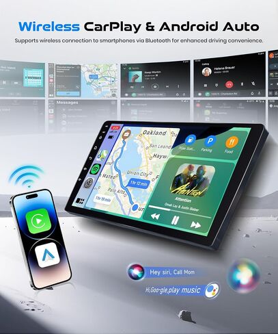 [Android 15/4G+64G] 5Ghz-WiFi Car Radio Stereo for Honda CRV 2007-2011 with Wireless CarPlay/Android Auto, 9 inch IPS Touchscreen GPS Head Unit Bluetooth5.0 SWC DSP Audio Mic HD Rear Camera in Kuwait
