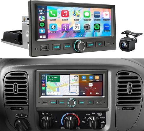 Car Stereo Radio with Wireless Carplay Android Auto GPS Navi for Ford F150 F250 F350 Expedition Explorer Crown Victoria Mustang/Lincoln Navigator Town Car/Mercury Villager Grand Marquis 1998-2003 in Kuwait