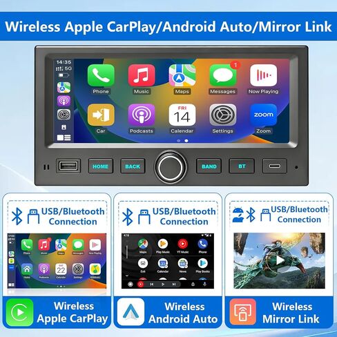 Car Stereo Radio with Wireless Carplay Android Auto GPS Navi for Ford F150 F250 F350 Expedition Explorer Crown Victoria Mustang/Lincoln Navigator Town Car/Mercury Villager Grand Marquis 1998-2003 in Kuwait