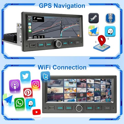 Car Stereo Radio with Wireless Carplay Android Auto GPS Navi for Ford F150 F250 F350 Expedition Explorer Crown Victoria Mustang/Lincoln Navigator Town Car/Mercury Villager Grand Marquis 1998-2003 in Kuwait