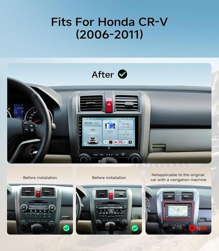 Car Radio Stereo for Honda CR-V 06-11, Wireless CarPlay & Android Auto in Kuwait