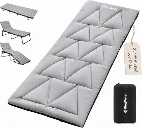 KingCamp Cot Mattress, Soft Non Slip Cot Pad for Camp Cot in Kuwait