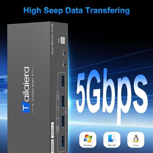 HDMI Displayport KVM Switch 2 Monitors 2 Computers 8K@60Hz/4K144Hz in Kuwait