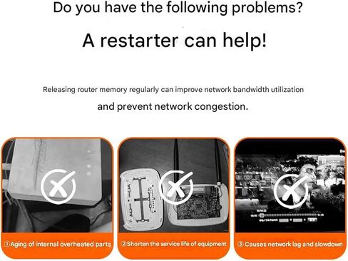 Router Rebooter Device Equipped 12H 24H 72H Intervals Easy Connection Maintain Networks Stability Timer Restarter in Kuwait