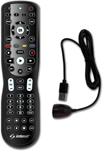Inteset 4-in-1 Universal Backlit Remote & IReTV IR Receiver Combo. for Streamers That Have no IR Receiver Built in, Including F-TV, Nvidia Shield (2nd Gen), Kodi, MCE and Many Other A/V Devices in Kuwait