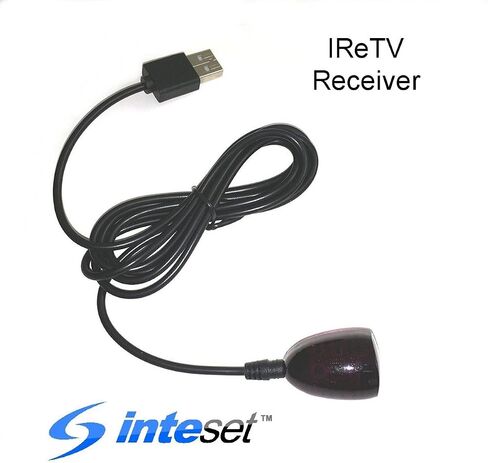 Inteset 4-in-1 Universal Backlit Remote & IReTV IR Receiver Combo. for Streamers That Have no IR Receiver Built in, Including F-TV, Nvidia Shield (2nd Gen), Kodi, MCE and Many Other A/V Devices in Kuwait