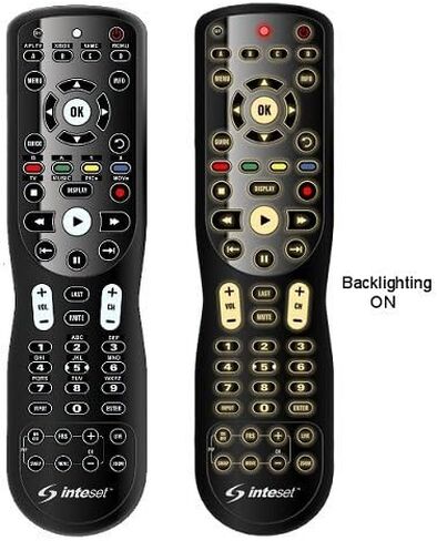 Inteset 4-in-1 Universal Backlit Remote & IReTV IR Receiver Combo. for Streamers That Have no IR Receiver Built in, Including F-TV, Nvidia Shield (2nd Gen), Kodi, MCE and Many Other A/V Devices in Kuwait